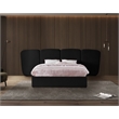 Meridian Furniture Shiloh Black Boucle Fabric Queen Bed