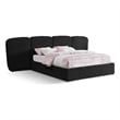 Meridian Furniture Shiloh Black Boucle Fabric Queen Bed