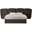 Meridian Furniture Shiloh Brown Boucle Fabric Queen Bed