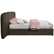 Meridian Furniture Shiloh Brown Boucle Fabric Queen Bed