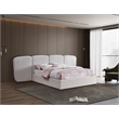 Meridian Furniture Shiloh Cream Boucle Fabric Queen Bed