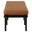 Meridian Furniture Landon Cognac Vegan Leather Bench