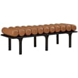 Meridian Furniture Landon Cognac Vegan Leather Bench