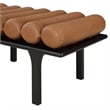 Meridian Furniture Landon Cognac Vegan Leather Bench