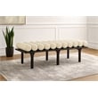 Meridian Furniture Landon Cream Vegan Leather Bench