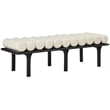 Meridian Furniture Landon Cream Vegan Leather Bench