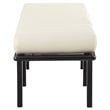Meridian Furniture Landon Cream Vegan Leather Bench