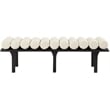 Meridian Furniture Landon Cream Vegan Leather Bench