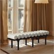 Meridian Furniture Landon Cream Vegan Leather Bench