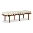 Meridian Furniture Landon Cream Vegan Leather Bench