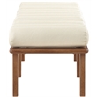 Meridian Furniture Landon Cream Vegan Leather Bench