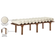 Meridian Furniture Landon Cream Vegan Leather Bench