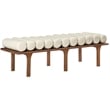 Meridian Furniture Landon Cream Vegan Leather Bench