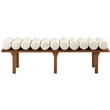 Meridian Furniture Landon Cream Vegan Leather Bench