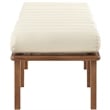 Meridian Furniture Landon Cream Vegan Leather Bench