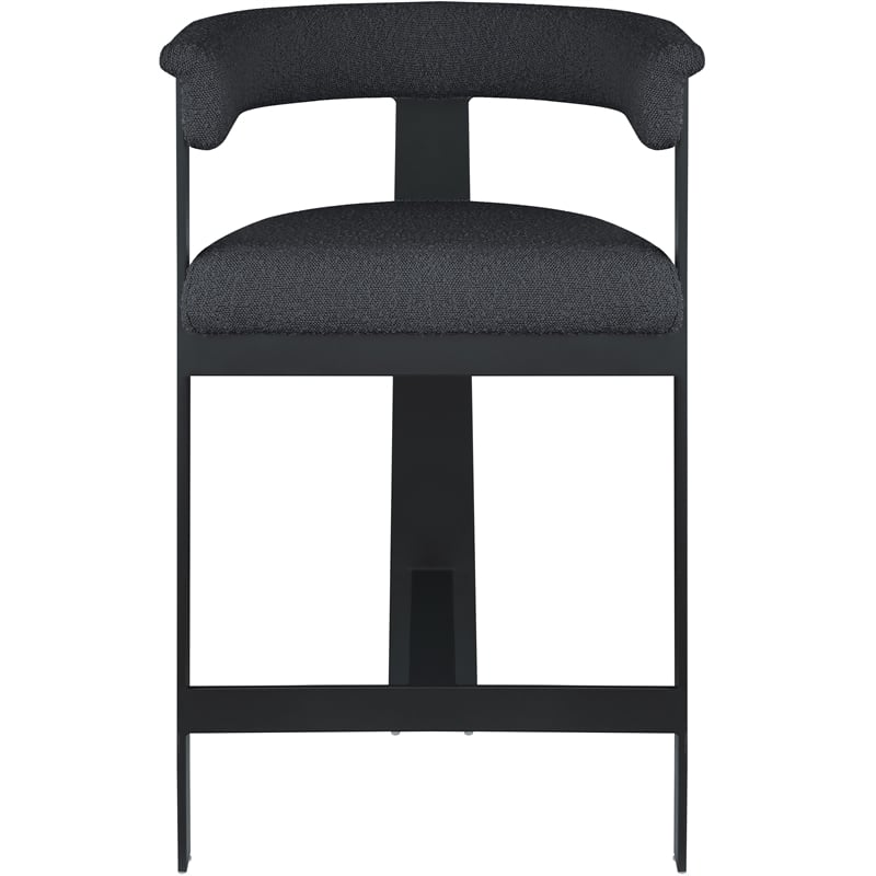 Meridian Furniture Romeo Black Vegan Leather Counter Stool (Set of 2)