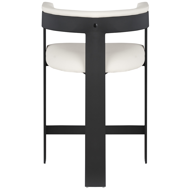 Meridian Furniture Romeo Cream Vegan Leather Counter Stool (Set of 2)