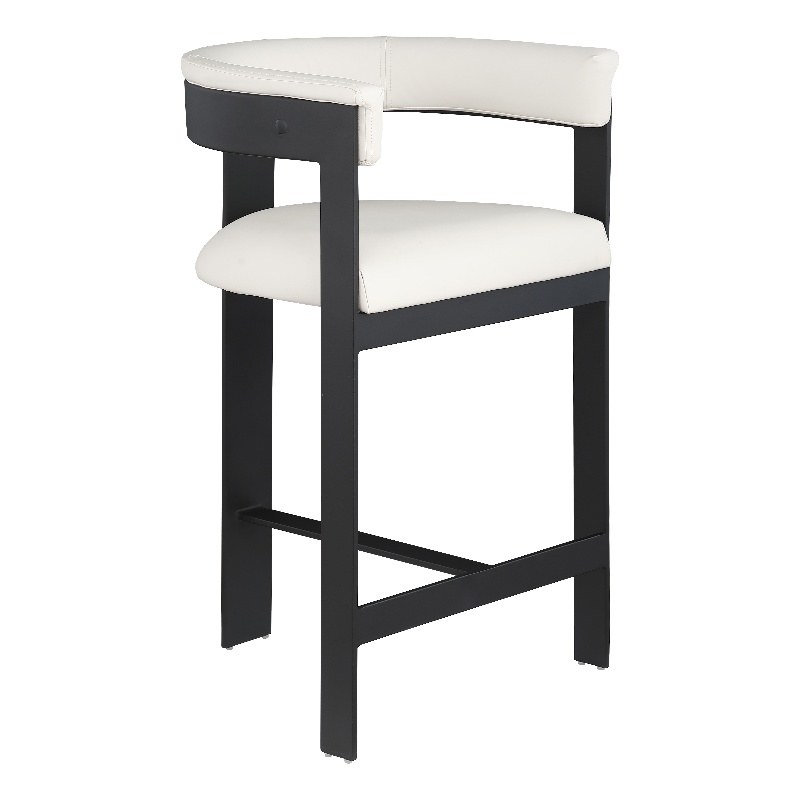 Meridian Furniture Romeo Cream Vegan Leather Counter Stool (Set of 2)