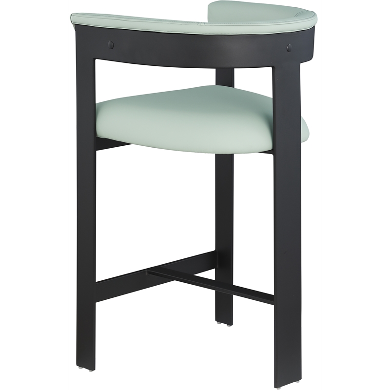 Meridian Furniture Romeo Mint Green Vegan Leather Counter Stool (Set of 2)
