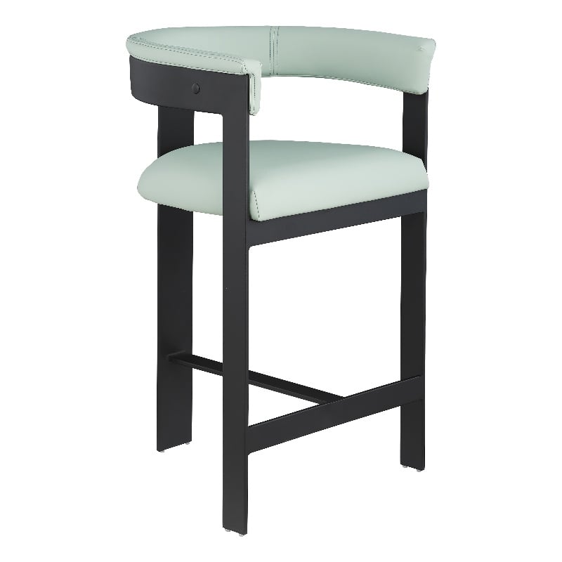 Meridian Furniture Romeo Mint Green Vegan Leather Counter Stool (Set of 2)