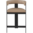 Meridian Furniture Romeo Tan Vegan Leather Counter Stool (Set of 2)
