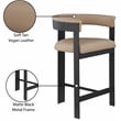 Meridian Furniture Romeo Tan Vegan Leather Counter Stool (Set of 2)