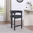 Meridian Furniture Romeo Black Boucle Fabric Counter Stool (Set of 2)