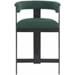 Meridian Furniture Romeo Green Boucle Fabric Counter Stool (Set of 2)