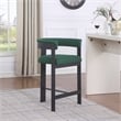 Meridian Furniture Romeo Green Boucle Fabric Counter Stool (Set of 2)