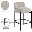 Meridian Furniture Burton Beige Chenille Fabric Stool (Set of 2)