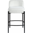 Meridian Furniture Burton Cream Chenille Fabric Stool (Set of 2)