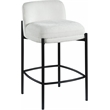Meridian Furniture Burton Cream Chenille Fabric Stool (Set of 2)