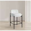 Meridian Furniture Burton Cream Chenille Fabric Stool (Set of 2)