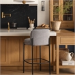 Meridian Furniture Burton Grey Chenille Fabric Stool (Set of 2)