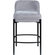 Meridian Furniture Burton Grey Chenille Fabric Stool (Set of 2)