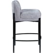 Meridian Furniture Burton Grey Chenille Fabric Stool (Set of 2)