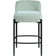 Meridian Furniture Burton Mint Chenille Fabric Stool (Set of 2)