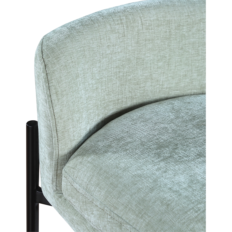 Meridian Furniture Burton Mint Chenille Fabric Stool (Set of 2)