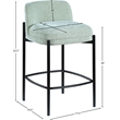 Meridian Furniture Burton Mint Chenille Fabric Stool (Set of 2)