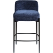 Meridian Furniture Burton Navy Chenille Fabric Stool (Set of 2)