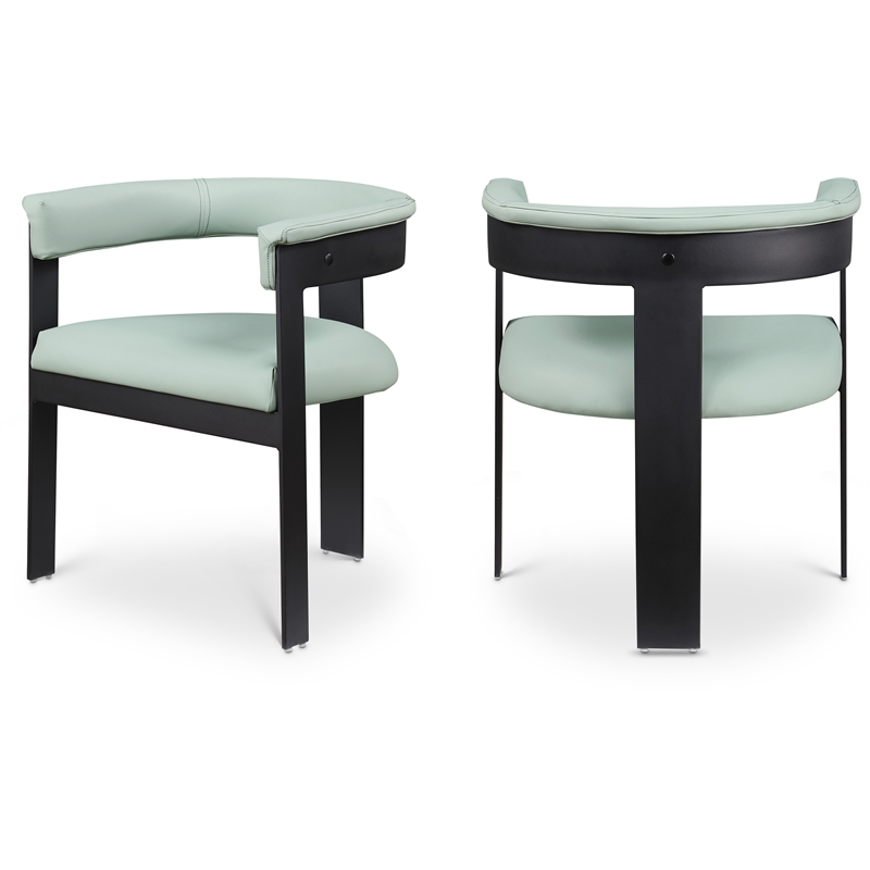 Meridian Furniture Romeo Mint Green Vegan Leather Dining Chair (Set of 2)