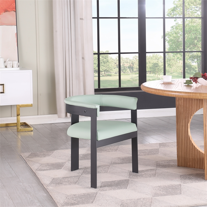 Meridian Furniture Romeo Mint Green Vegan Leather Dining Chair (Set of 2)