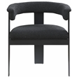 Meridian Furniture Romeo Black Boucle Fabric Dining Chair (Set of 2)
