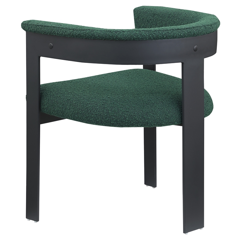 Meridian Furniture Romeo Green Boucle Fabric Dining Chair (Set of 2)