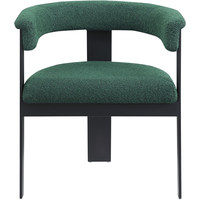 Meridian Furniture Romeo Green Boucle Fabric Dining Chair (Set of 2)