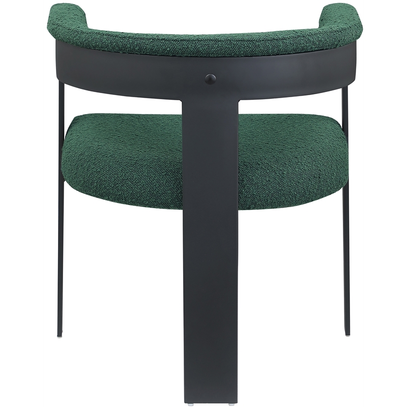 Meridian Furniture Romeo Green Boucle Fabric Dining Chair (Set of 2)