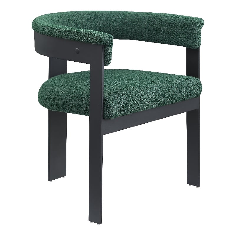 Meridian Furniture Romeo Green Boucle Fabric Dining Chair (Set of 2)