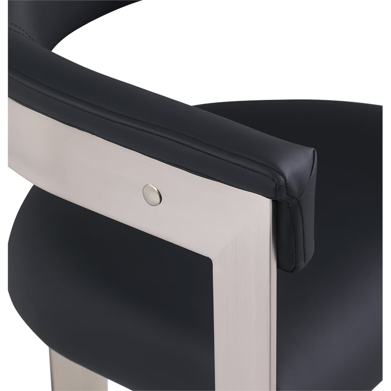 Meridian Furniture Romeo Black Vegan Leather Dining Chair (Set of 2)