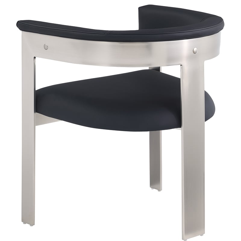 Meridian Furniture Romeo Black Vegan Leather Dining Chair (Set of 2)