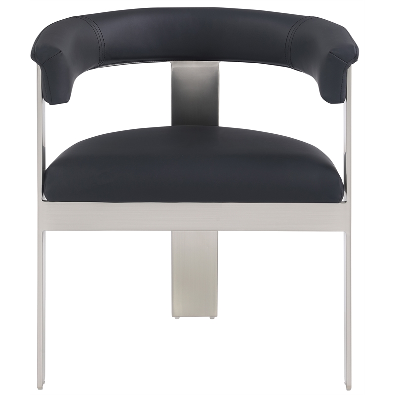 Meridian Furniture Romeo Black Vegan Leather Dining Chair (Set of 2)